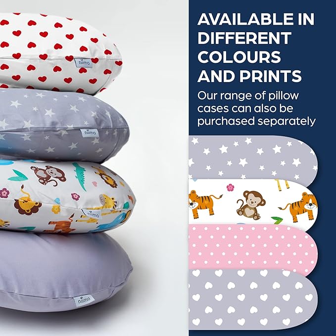 Niimo Nursing Pillow - 100% Cotton Breastfeeding Pillow Cover, Ergonomic Nursing Pillows for Breastfeeding, Machine-Washable Baby Pillow, Breastfeeding Pillows & Breastfeeding Essentials