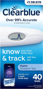 Clearblue Ovulation Test with Clear Digital Results, Over 99% Accurate at Detecting LH Surge, 40 Ct