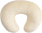 iEvolve Minky Nursing Pillow Cover Breast Feeding Pillow Cover Slipcover U Shape for Baby Boy Girl,Cover Only(LightBeige)
