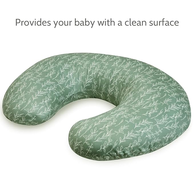 Green Sage Nursing Pillow Cover, Breastfeeding Pillow Slipcover for Baby Girls/Boys, Soft Snug Fits On Newborn Feeding Pillow Case