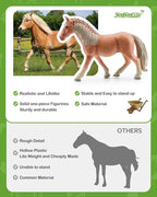 Horse Stable Playset, Horse Gifts for Girls and Boys with 3 Horses and 2 Riders, Horse Toys Set Farm Animals Toys for Kids 3 4 5 6 7 8+ (New Model), Green