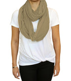 LK Baby Infinity Nursing Scarf Breastfeeding Cover Ultra Soft Premium Jersey Polyester- 100% AZO free and Safe for Baby (Light Brown)