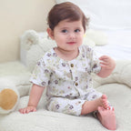 Baby Girl Romper Button Jumpsuit Summer Infant Boy Clothes for 0-24 Months