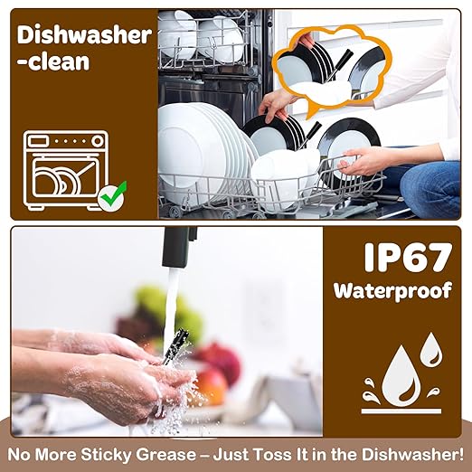 Real-Time Alerts Wireless Meat Thermometer - Smart Bluetooth Meat Probe for Grill, BBQ, Oven, Smoker - Long Range Bluetooth, Accuracy Temp, Dishwasher Clean, Waterproof - Perfect for BBQ Lovers