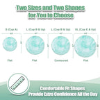 wegreeco Nursing Breast Pads (14 Pack) + Laundry Bag & Travel Storage Bag, 4.7 inch - Washable & Reusable Breastfeeding Nursing Pads (Plain Shape, Blue Wave, Large)