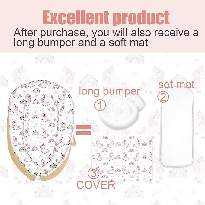 Baby Lounger for Newborn Cover - Newborn Lounger Cover for 0-12 Months, Breathable & Portable Infant Lounger Cover - Soft Baby Floor Seat Cover for Travel, Newborn Essentials - Baby Snuggle Elephant