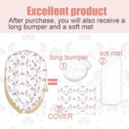 Baby Lounger for Newborn Cover - Newborn Lounger Cover for 0-12 Months, Breathable & Portable Infant Lounger Cover - Soft Baby Floor Seat Cover for Travel, Newborn Essentials - Baby Snuggle Elephant