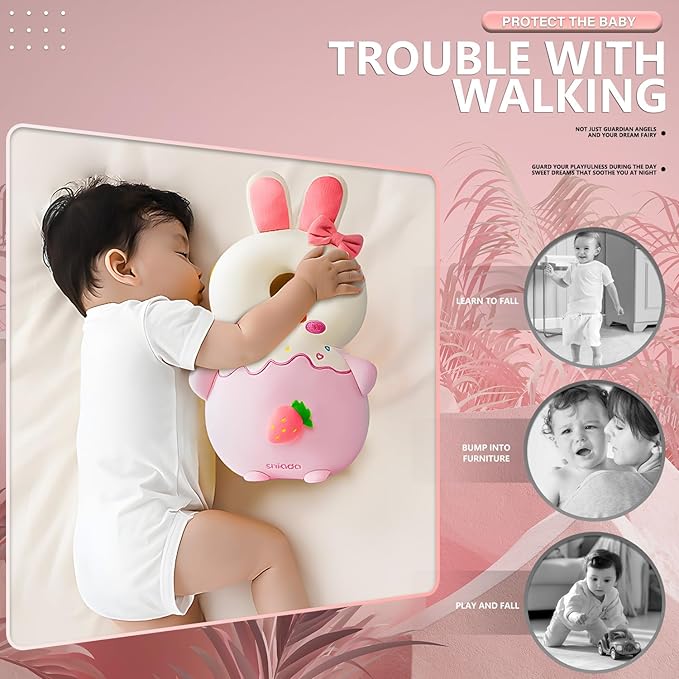 Baby Head Protector,Adjustable Baby Head Protection Backpack (Rabbit)