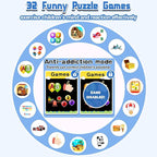 Kids Waterproof Smart Watch Gift for Boys Ages 3-12, 32 Puzzle Games, HD Touchscreen, Dual Camera, Vedio Pedometer Music Player, Kids Watch Toy Birthday Gifts for Boys Ages 5 6 7 8 9 10 (Black)