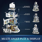 Alpine Observatory Lighting Building-Bricks Set with The Galaxy Projector, 2437 Pcs Space Themed Room Decor for Astronomy and Space Lovers