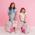 Wildkin 15-inch Kids Backpack – Durable, Padded, Adjustable for School & Travel - Pink and Gold Stars