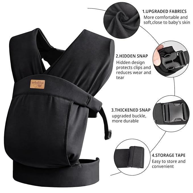 Baby Wraps Carrier Sling, Baby Carrier for Newborns and Toddlers,Skin-Friendly and Soft Front Baby Carrier Wrap Perfect Baby Gifts
