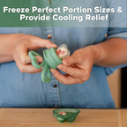 Haakaa Clover Baby Fruit Feeder Teether & Mini Freezer Nibble Tray – BPA-Free Silicone Breastmilk Popsicle Mold for Baby Teething Relief & Self-Feeding, 4M+ (Pea Green)