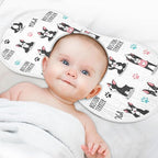 1 Pack Muslin Burp Cloths Dogs Yoga White Cotton Baby Burp Cloths Ultra Absorbent Soft Thick Burping Cloth for Newborn Boys Girls 22x11 Inch