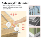 1.18 in x 9.84 FT,Clear Edge Protector Strip Sharp Edge Wrap Cover Tape, Self Adhesive Protective Bumper Guards for Cabinet Door Desk Glass Table Bed Furniture, Kitchen Countertop, Waterproof