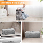 Foldable Baby Playpen with Gate, Extra Large Collapsible Play Yard for Babies & Toddlers, Portable Travel Play Pen with Fence, Safe Activity Center for Indoor & Outdoor Use (51"×51" Grey)