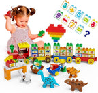 Building Blocks for Toddler (126Pcs) Stacking Toys with 4 Cars, Learning and STEM Fun Montessori Toys, Educational Blocks Age 3+ for Kids Boys & Girls Birthday, Compatible with All Major Brands