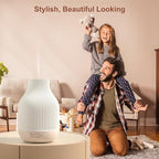 SOICARE Elegant Ceramic Diffuser for Essential Oils with Solid Wood Base,Stone Aromatherapy Essential Oil Diffusers for Home Office Room Decor Gift (180ML)