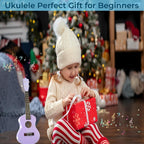 21 Inch Carbon Fibre Kids Toddler Child Children Acoustic Guitar Ukulele Musical Instruments Ideal for 3-9 Year Old Boys Girls Gifts (Purple)