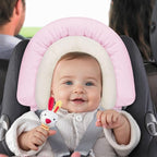 COOLBEBE New 2-in-1 Babybody Supports for Baby Newborn Infants - Extra Soft Stroller Cushion Pads Car Seat Insert, Seasons, Pink