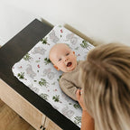 BROLEX Changing Pad Covers for Baby: Boy Girls Ultra Stretchy Soft 2 Pack, Elephants Bears