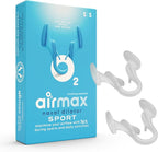 Airmax Unisex Sport Nasal Dilators Two-Pack - Easy, Safe, and Comfortable Breathing Aid - Improves Airflow - Transparent - Small