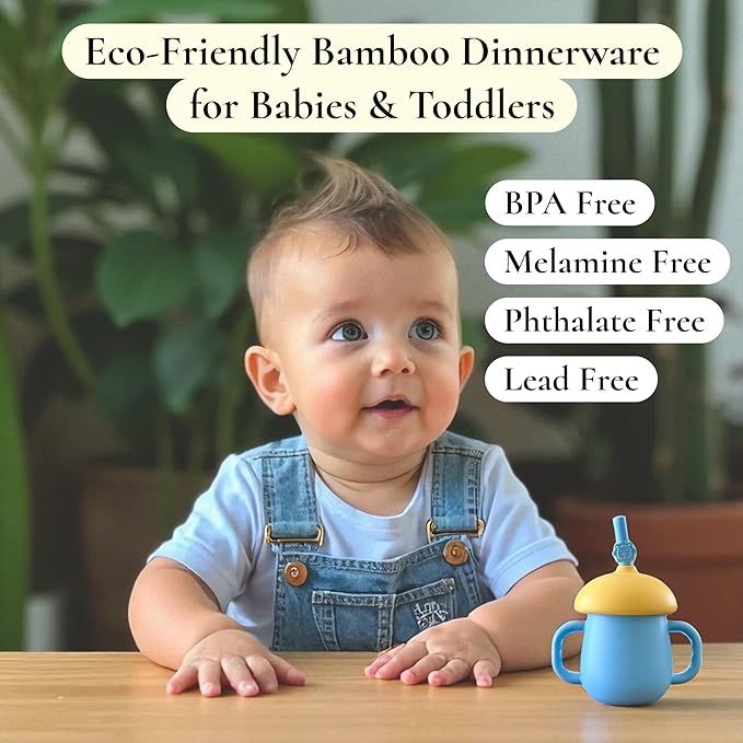 Bamboo Suction Plate and Bowl Set for Babies 7 Feeding Essentials Baby Led Weaning Supplies BPA Free Eco-Friendly (Purple)