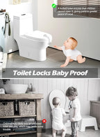 6 Pack Baby Proofing Safety Locks Child Safe for Cabinet Drawer Fridge Oven Dishwasher Doors, Toilet Seat & Lid, Adjustable Furniture Latches and Straps, 3M Adhesive No Drilling Button,Unlock Design