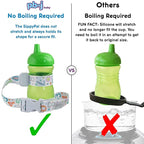 PBnJ Baby SippyPal Sippy Cup Holder Strap Leash Tether (Green Camo 2-Pack)