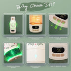 Portable Bottle Warmer for Travel 17oz Capacity - Fast Heating for Milk & Water, Portable Milk Warmer Suitable for Baby Outdoor, Airplane, and Car - Long Battery Life & Fast Charging