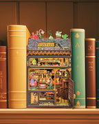 CUTEBEE Book Nook Kit - DIY Miniature House Kit for Beginners, Adults and Teens, Booknook Dollhouse Tiny House Bookshelf Decor 3D Wooden Puzzle Gifts for Family and Friends (Fantasy Plant Shop)