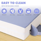 Booster Seat for Kitchen Chair with Adjustable Straps, Toddler Booster Seats for Dining Table Portable for Travel Camping Eating, Booster Cushion for Table for Baby Child Infant Kid Boy Girl