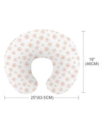 Nursing Pillow Covers, Muslin Nursing Cover for Breastfeeding Pillows, Comfortable for Baby Girls and Boys (Flower-A)