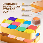 Air Dry Clay for Kids, 24 Colors Modeling Clay Kit with Storage Box & Sculpting Tools, Magic Molding Clay for Boys & Girls Crafts Gift, Age 6-12 Year Olds