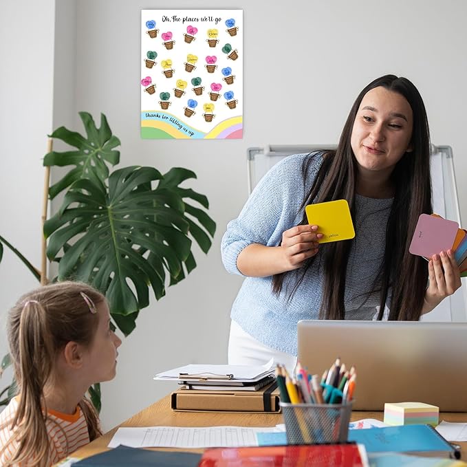 SHLINCO Teachers' Day Thank You Gifts, Suitable for Kindergarten, Primary and Middle School Classroom Souvenirs, Fingerprint Art Canvas DIY, Year-End Gifts for Class Teachers