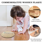 Baby Announcement Sign, 5.9 Inch Wooden Hello World Newborn Signs, "Olá Mundo" Decoration, Birth Announcement Sign, Welcome Newborn Arrival to World, Hospital Nursery for baby