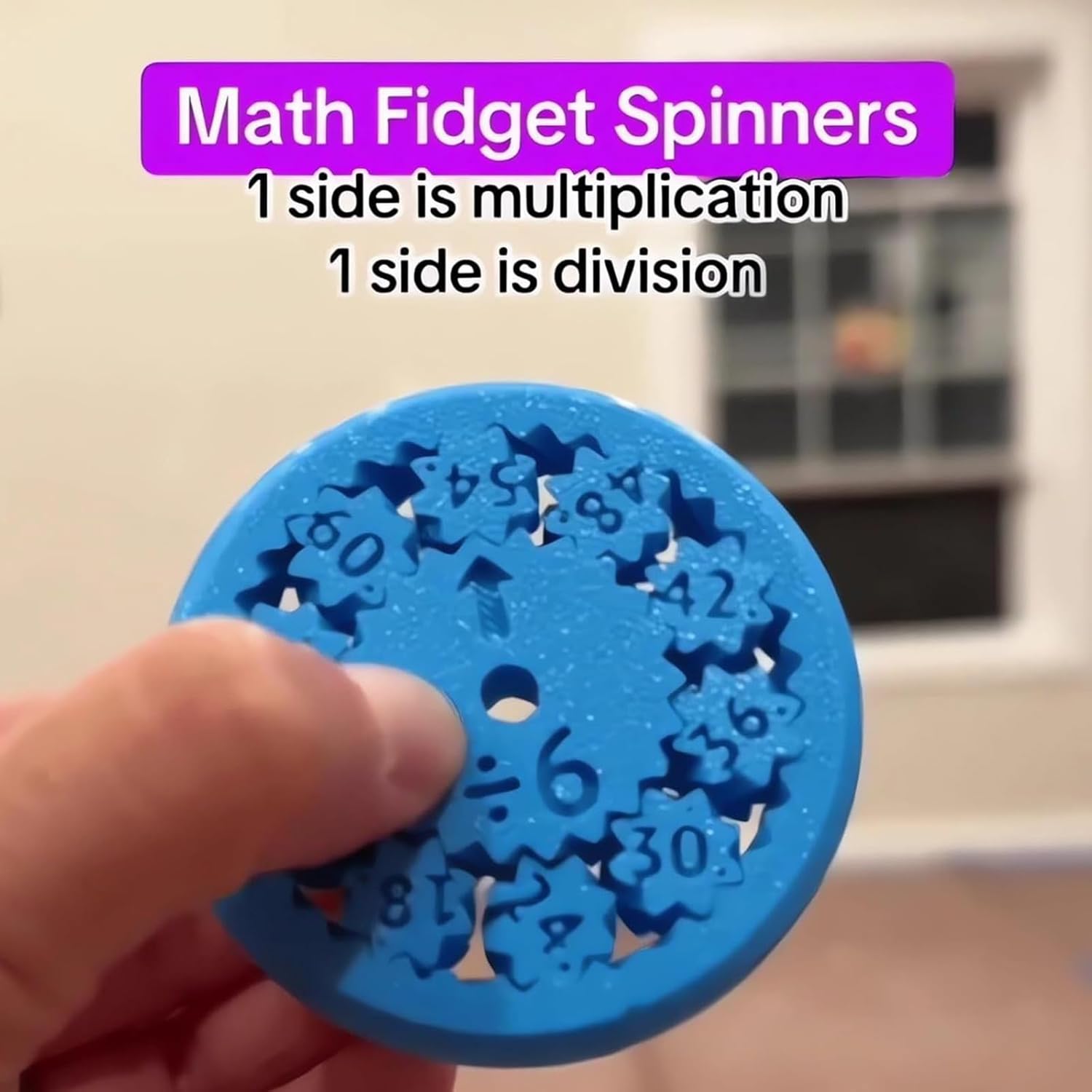 Math Fidget Spinners, 18pcs Math Fact Fidget Spinners,Round Math Fidget Spinner Math Learning & Early Education Toys Game