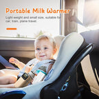 Portable Bottle Warmer for Travel, Rechargeable Bottle Warmer On The Go, Fast Charging & 6 Heating Settings, Leak-Proof, Night Light, Milk Warmer for Breastmilk and Formula