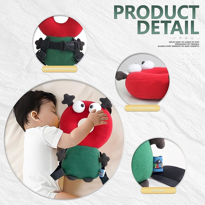 Baby Head Protector,Adjustable Baby Head Protection Backpack (Red Weirdo)
