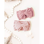 Niceye Handmade Baby Headbands Soft Stretchy Nylon Hair Bands with Bows for Newborn Infant Baby Toddler Girls