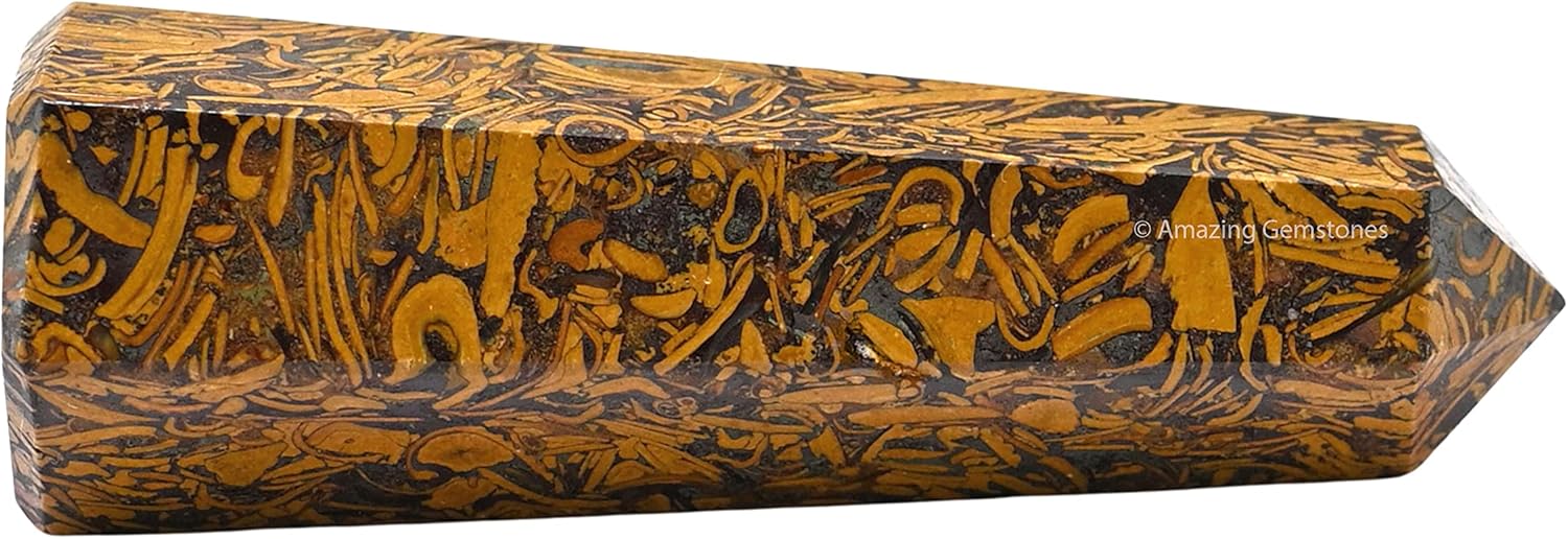 Amazing Gemstone Mariyam Jasper Calligraphy Jasper Crystal Towers ~ Natural Healing Crystal Point Obelisk for Reiki Healing and Crystal Grid (2" to 3" INCH)