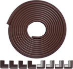 Foam Corner Protector Edge and Corner Guard, with 19 feet Length Foam Safety Bumpers, Baby Proofing Safety Table Corner Protectors (Coffee)