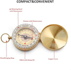 Retro Pirate Telescope Zoomable 25x30 Spyglass Portable Collapsible Handheld Telescope Vintage Monocular for Kids & Survival Gear Compass Pocket Military Compass for Camping Boating