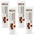 MEDca Vitamin A & D Diaper Rash Ointment- Protectant Cream for Sensitive Baby Skin - Lanolin & Petrolatum Formula, Dry-Cracked Hands/Feet/Face Skin, 1oz Tube, Pack of 4