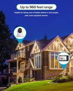 iFamily Baby Monitor with 2 Cameras | Remote Pan-Tilt-Zoom Video Baby Monitor with Camera and Audio, 5” Large Display, Night Vision, Temperature Display, Lullaby, 2 Way Audio & 960ft Range