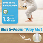 1.3" Thick Baby Play Mat for Floor Playpen, 71x59 Large Foam Tummy Time Mat, Padded Support Soft Plush Nursery Rug for Infant Kids Toddler Crawling Kick Activity (Ivory)