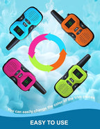 2Pcs Walkie Talkies for Kids Toys: Outdoor Toys for 3 4 5 6 7 8 9 10 11 12 Year Old Boys Girls Walkie Talkie Birthday Gifts - Long Range Camping Backyard Wakie-Talkies Party Favors Walky Talky