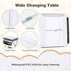 Costzon Changing Table, Portable Baby Changing Table Foldable Diaper Changing Station with Safety Belt, Large Storage Rack & Shelf, Nursery Organizer for Newborn Infant (Dark Gray)