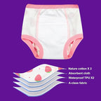 MooMoo Baby 8 Packs Potty Training Pants Cotton Absorbent Training Underwear for Toddler Boy and Girls 2T-9T