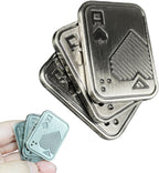 Metal Poker Fidget Slider EDC Adult Fidget Toys ADHD Tool Anxiety Stress Relief Toys Office Desk Toys Gifts for Boyfriend and Father (Three Layer AAA)